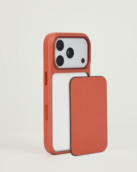 Troubadour Modular Leather Case - etui skórzane do iPhone 18 Pro / 17 Pro kompatybilne z MagSafe (terracotta)