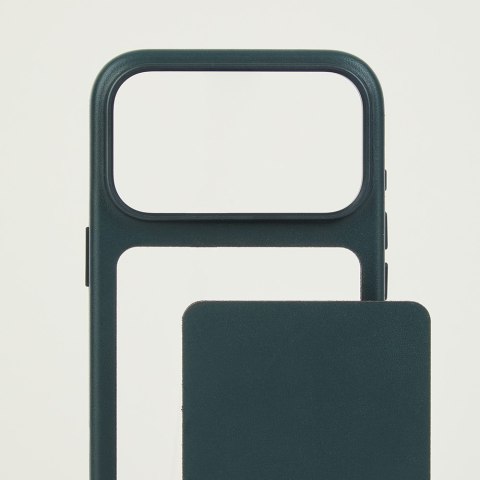 Troubadour Modular Leather Case - etui skórzane do iPhone 18 Pro Max / 17 Pro Max kompatybilne z MagSafe (obsidian green)