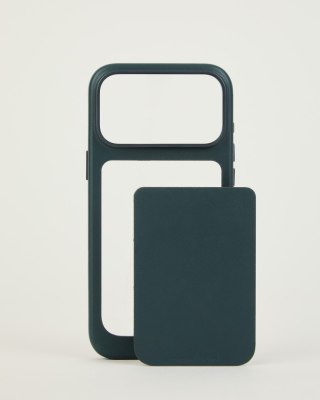 Troubadour Modular Leather Case - etui skórzane do iPhone 18 Pro Max / 17 Pro Max kompatybilne z MagSafe (obsidian green)