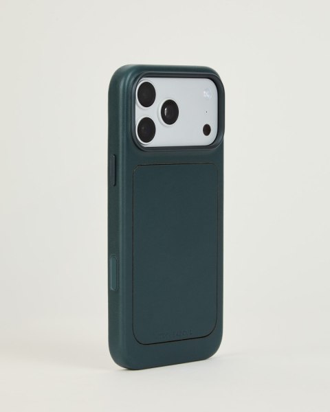 Troubadour Modular Leather Case - etui skórzane do iPhone 18 Pro Max / 17 Pro Max kompatybilne z MagSafe (obsidian green)