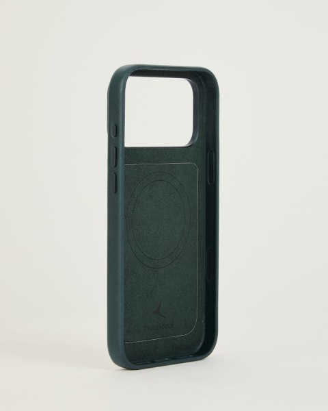 Troubadour Modular Leather Case - etui skórzane do iPhone 18 Pro Max / 17 Pro Max kompatybilne z MagSafe (obsidian green)