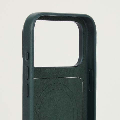 Troubadour Modular Leather Case - etui skórzane do iPhone 18 Pro Max / 17 Pro Max kompatybilne z MagSafe (obsidian green)