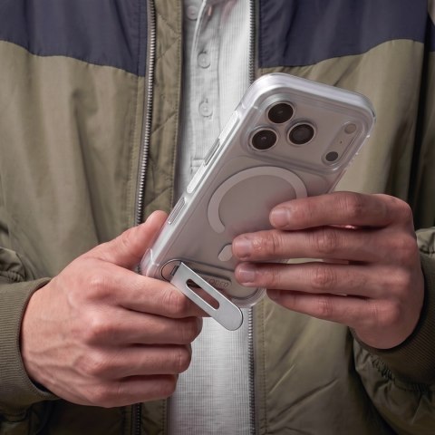 Decoded AntiMicrobial Hybrid Stand Backcover - etui z podstawką do iPhone 18 Pro / 17 Pro kompatybilne z MagSafe (clear)