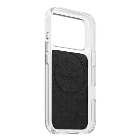 NOMAD Clear Leather Case - etui do iPhone 18 Pro / 17 Pro kompatybilne z MagSafe, skóra Horween (saddle)