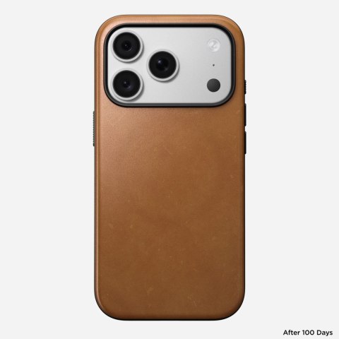 NOMAD Modern Leather Case - etui do iPhone 18 Pro / 17 Pro kompatybilne z MagSafe, skóra Camino (english tan-c)
