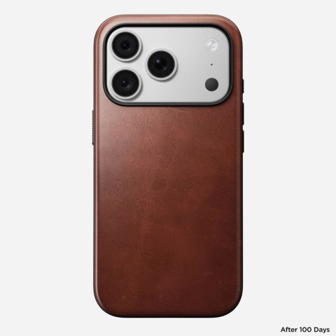 NOMAD Modern Leather Case - etui do iPhone 18 Pro / 17 Pro kompatybilne z MagSafe, skóra Horween (olde dublin)
