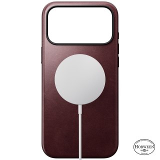 NOMAD Modern Leather Case - etui do iPhone 18 Pro Max / 17 Pro Max kompatybilne z MagSafe, skóra Horween (burgundy)