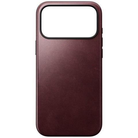 NOMAD Modern Leather Case - etui do iPhone 18 Pro Max / 17 Pro Max kompatybilne z MagSafe, skóra Horween (burgundy)