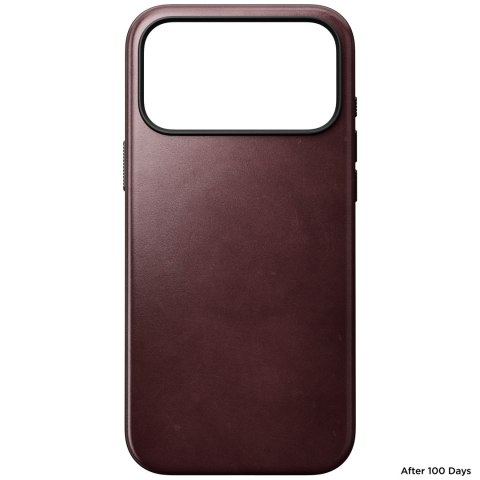 NOMAD Modern Leather Case - etui do iPhone 18 Pro Max / 17 Pro Max kompatybilne z MagSafe, skóra Horween (burgundy)