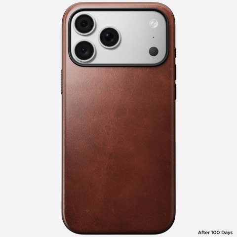 NOMAD Modern Leather Case - etui do iPhone 18 Pro Max / 17 Pro Max kompatybilne z MagSafe, skóra Horween (olde dublin)