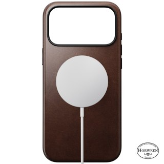 NOMAD Modern Leather Case - etui do iPhone 18 Pro Max / 17 Pro Max kompatybilne z MagSafe, skóra Horween (rustic brown)