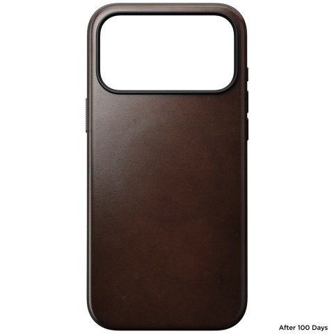NOMAD Modern Leather Case - etui do iPhone 18 Pro Max / 17 Pro Max kompatybilne z MagSafe, skóra Horween (rustic brown)