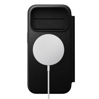NOMAD Modern Leather Folio - etui do iPhone 18 Pro / 17 Pro kompatybilne z MagSafe, skóra Camino (black)