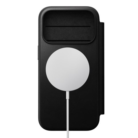 NOMAD Modern Leather Folio - etui do iPhone 18 Pro / 17 Pro kompatybilne z MagSafe, skóra Camino (black)