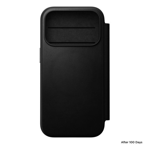 NOMAD Modern Leather Folio - etui do iPhone 18 Pro / 17 Pro kompatybilne z MagSafe, skóra Camino (black)