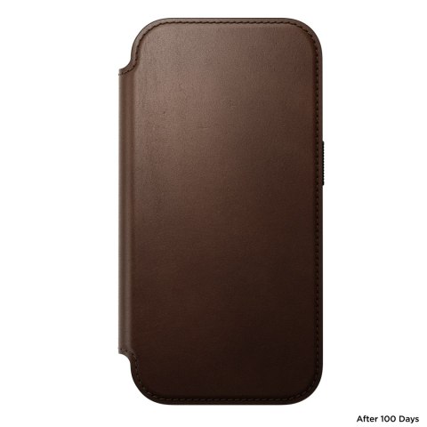 NOMAD Modern Leather Folio - etui do iPhone 18 Pro / 17 Pro kompatybilne z MagSafe, skóra Camino (brown)
