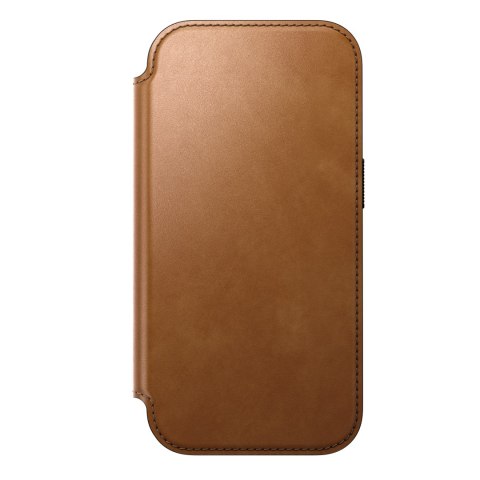 NOMAD Modern Leather Folio - etui do iPhone 18 Pro / 17 Pro kompatybilne z MagSafe, skóra Camino (english tan-c)