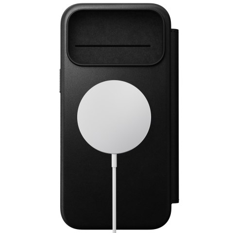 NOMAD Modern Leather Folio - etui do iPhone 18 Pro Max / 17 Pro Max kompatybilne z MagSafe, skóra Camino (black)