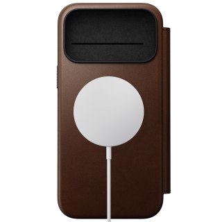 NOMAD Modern Leather Folio - etui do iPhone 18 Pro Max / 17 Pro Max kompatybilne z MagSafe, skóra Camino (brown)