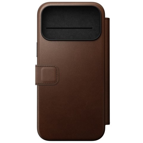NOMAD Modern Leather Folio - etui do iPhone 18 Pro Max / 17 Pro Max kompatybilne z MagSafe, skóra Camino (brown)