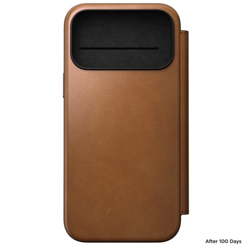 NOMAD Modern Leather Folio - etui do iPhone 18 Pro Max / 17 Pro Max kompatybilne z MagSafe, skóra Camino (english tan-c)