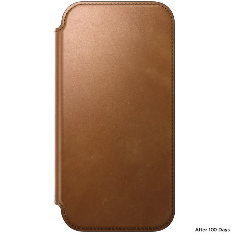 NOMAD Modern Leather Folio - etui do iPhone 18 Pro Max / 17 Pro Max kompatybilne z MagSafe, skóra Camino (english tan-c)