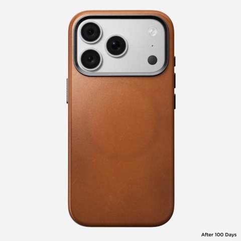 NOMAD Traditional Leather Case - etui do iPhone 18 Pro / 17 Pro kompatybilne z MagSafe, skóra Horween (saddle)