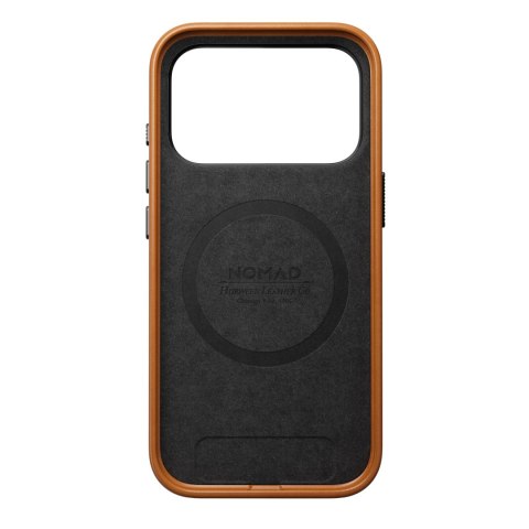 NOMAD Traditional Leather Case - etui do iPhone 18 Pro / 17 Pro kompatybilne z MagSafe, skóra Horween (saddle)