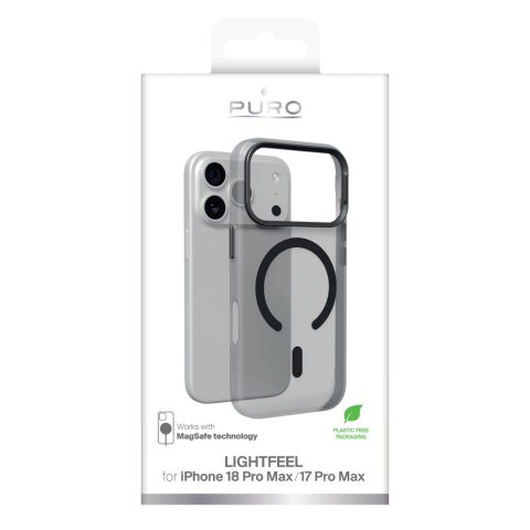 Puro Lightfeel - etui do iPhone 18 Pro Max / 17 Pro Max kompatybilne z MagSafe (dark shadow)