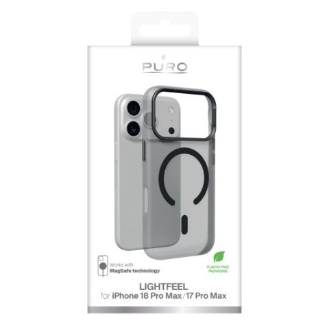Puro Lightfeel - etui do iPhone 18 Pro Max / 17 Pro Max kompatybilne z MagSafe (dark shadow)