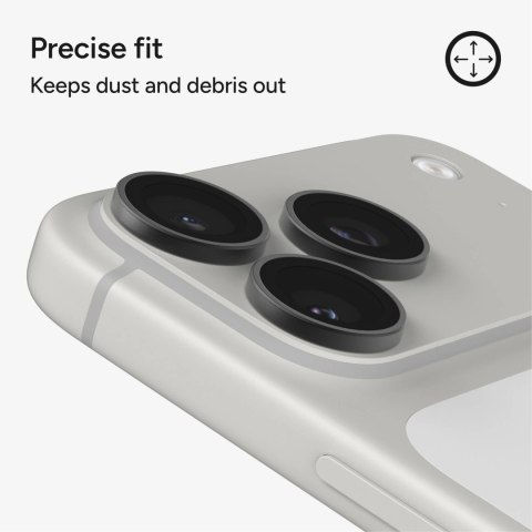 ZAGG Invisibleshield Camera Rings - szkła ochronne na obiektyw do iPhone 18 Pro / 18 Pro Max (3 sztuki) (black)