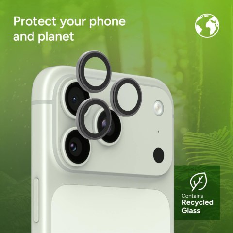 ZAGG Invisibleshield Camera Rings - szkła ochronne na obiektyw do iPhone 18 Pro / 18 Pro Max (3 sztuki) (black)