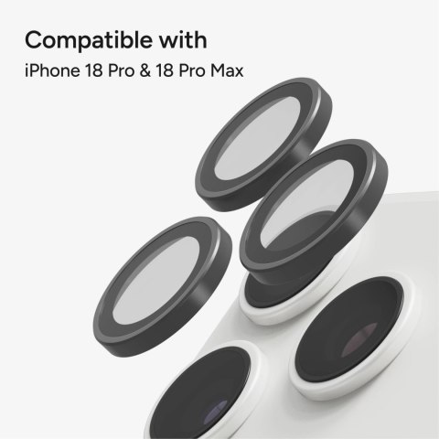 ZAGG Invisibleshield Camera Rings - szkła ochronne na obiektyw do iPhone 18 Pro / 18 Pro Max (3 sztuki) (silver)