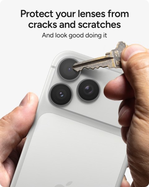 ZAGG Invisibleshield Camera Rings - szkła ochronne na obiektyw do iPhone 18 Pro / 18 Pro Max (3 sztuki) (silver)