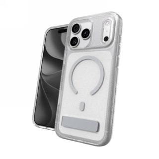 ZAGG Milan Snap KS - etui do iPhone 18 Pro Max / 17 Pro Max kompatybilne z MagSafe (glitter silver)