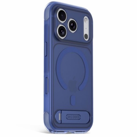 Decoded AntiMicrobial Hybrid Stand Backcover - etui z podstawką do iPhone 18 Pro / 17 Pro kompatybilne z MagSafe (atlantic blue)