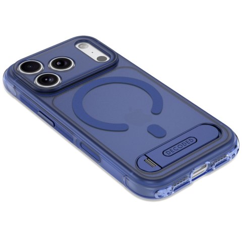 Decoded AntiMicrobial Hybrid Stand Backcover - etui z podstawką do iPhone 18 Pro / 17 Pro kompatybilne z MagSafe (atlantic blue)