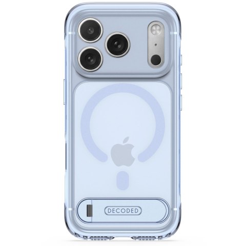 Decoded AntiMicrobial Hybrid Stand Backcover - etui z podstawką do iPhone 18 Pro / 17 Pro kompatybilne z MagSafe (clear navy)