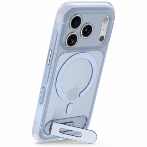Decoded AntiMicrobial Hybrid Stand Backcover - etui z podstawką do iPhone 18 Pro / 17 Pro kompatybilne z MagSafe (clear navy)