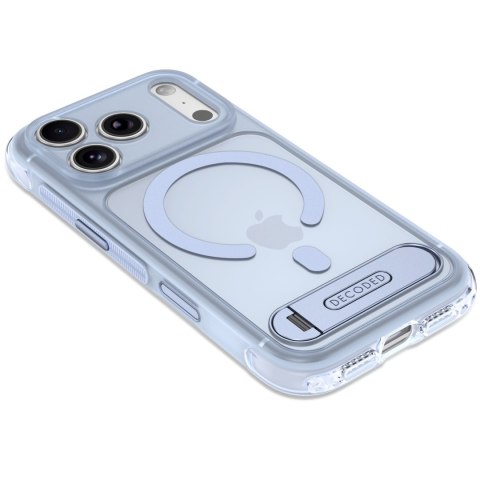 Decoded AntiMicrobial Hybrid Stand Backcover - etui z podstawką do iPhone 18 Pro / 17 Pro kompatybilne z MagSafe (clear navy)