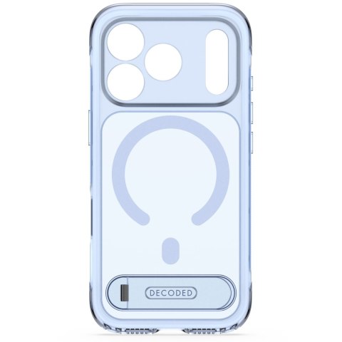 Decoded AntiMicrobial Hybrid Stand Backcover - etui z podstawką do iPhone 18 Pro / 17 Pro kompatybilne z MagSafe (clear navy)