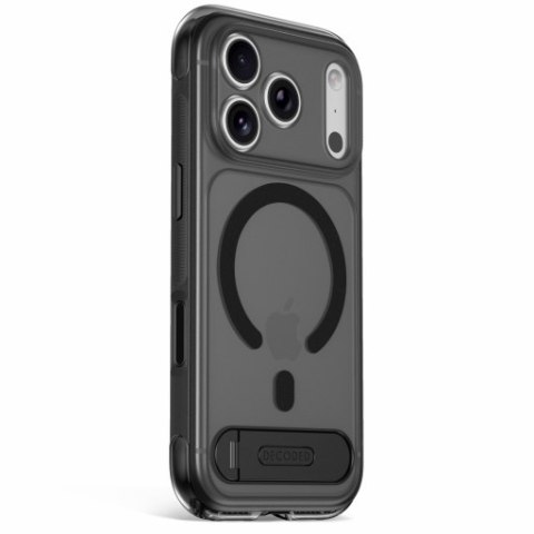 Decoded AntiMicrobial Hybrid Stand Backcover - etui z podstawką do iPhone 18 Pro / 17 Pro kompatybilne z MagSafe (frosted black)