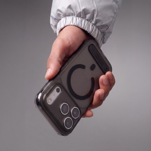 Decoded AntiMicrobial Hybrid Stand Backcover - etui z podstawką do iPhone 18 Pro / 17 Pro kompatybilne z MagSafe (frosted black)
