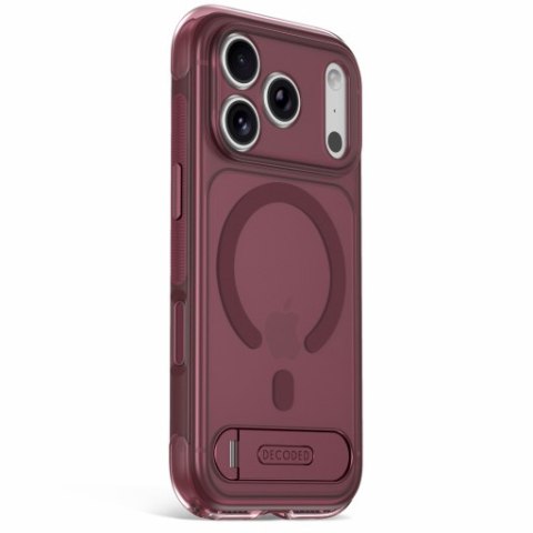 Decoded AntiMicrobial Hybrid Stand Backcover - etui z podstawką do iPhone 18 Pro / 17 Pro kompatybilne z MagSafe (rose quartz)