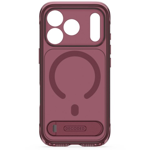 Decoded AntiMicrobial Hybrid Stand Backcover - etui z podstawką do iPhone 18 Pro / 17 Pro kompatybilne z MagSafe (rose quartz)