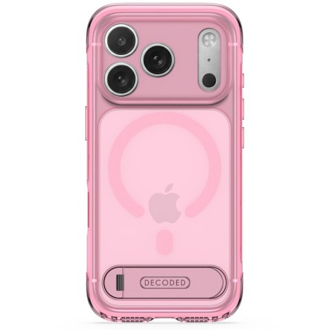 Decoded AntiMicrobial Hybrid Stand Backcover - etui z podstawką do iPhone 18 Pro Max / 17 Pro Max kompatybilne z MagSafe (clear 