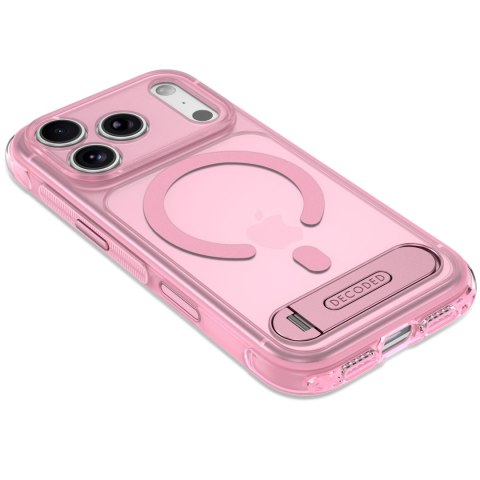 Decoded AntiMicrobial Hybrid Stand Backcover - etui z podstawką do iPhone 18 Pro Max / 17 Pro Max kompatybilne z MagSafe (clear 