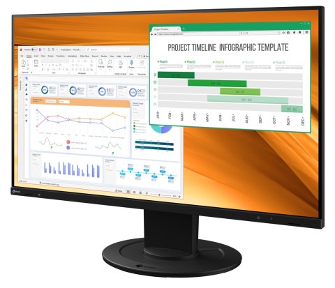 EIZO FlexScan EV2400R-BK - monitor 23,8", 1920 x 1080, FullHD, 16:9, 7 lat gwarancji (czarny)