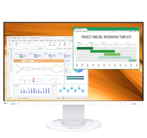 EIZO FlexScan EV2400R-WT - monitor 23,8", 1920 x 1080, FullHD, 16:9, 7 lat gwarancji (Biały)