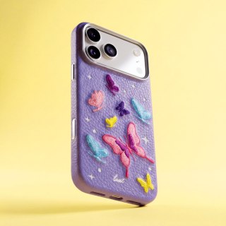 Laut Twine Edge - etui do iPhone 18 Pro / 17 Pro kompatybilne z MagSafe (lilac butterfly)